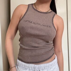 H&M Taupe Ribbed Tank Top